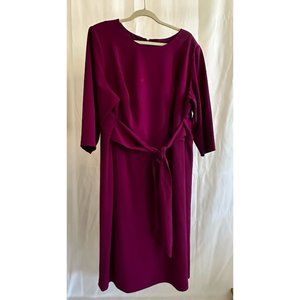 Adrianna Papell Plus Size 24W Crepe Knit Tie Dress